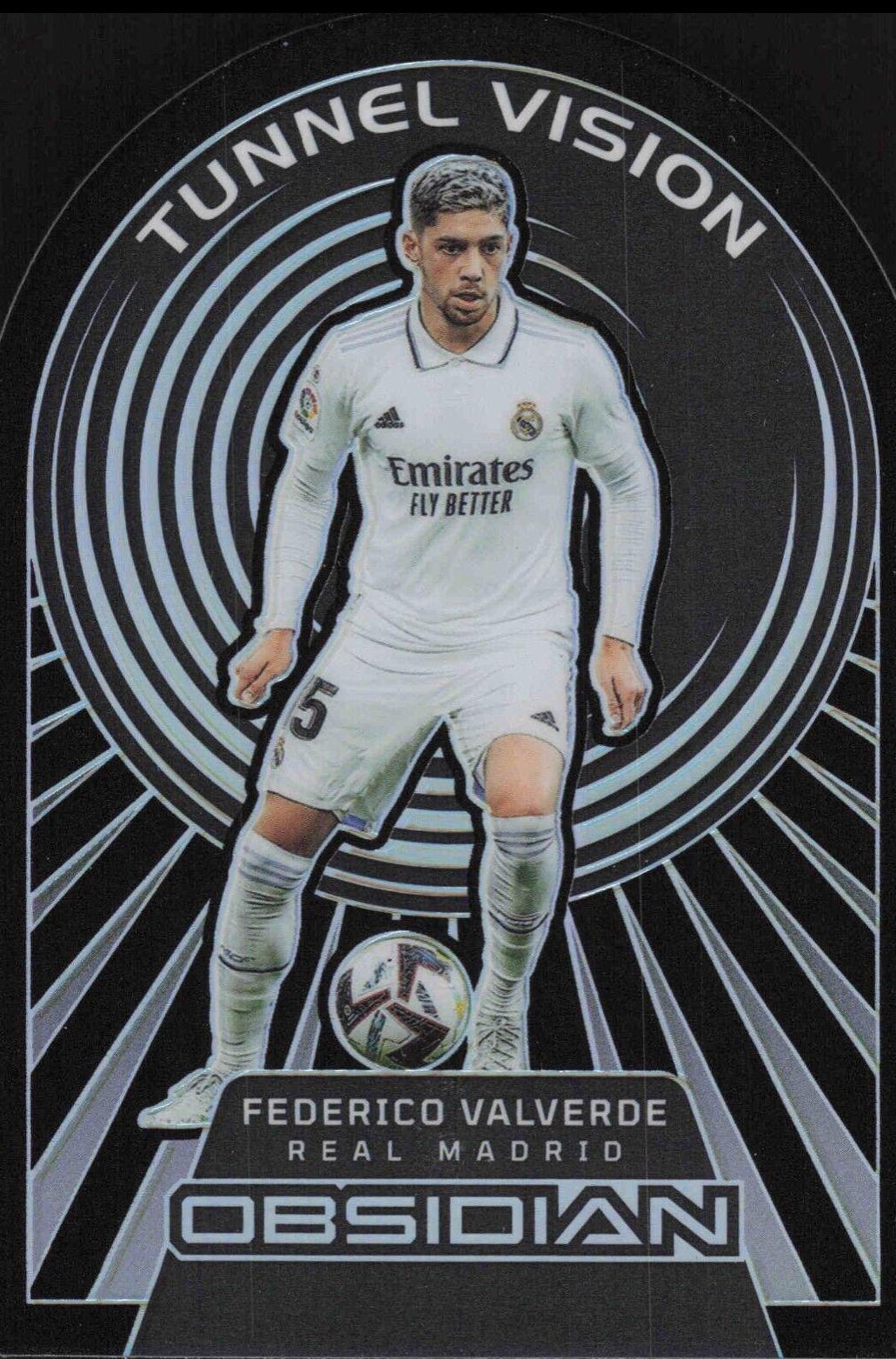 Federico Valverde #19 Soccer Cards 2022 Panini Obsidian Tunnel Vision