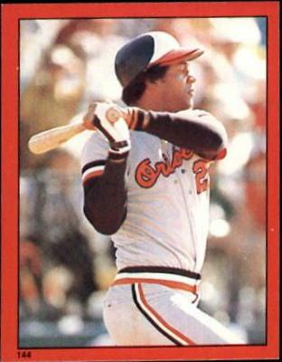 Ken Singleton #144 1982 Topps Stickers Baseball
