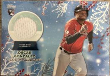 Oscar Gonzalez #RC-OG Baseball Cards 2023 Topps Holiday Relics