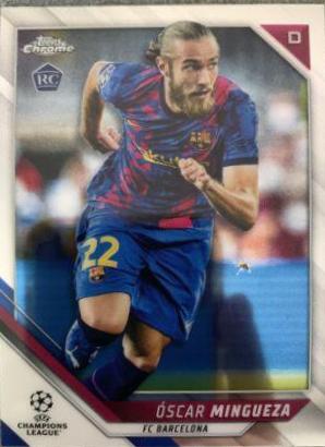 Oscar Mingueza #33 Soccer Cards 2021 Topps Chrome UEFA Champions League