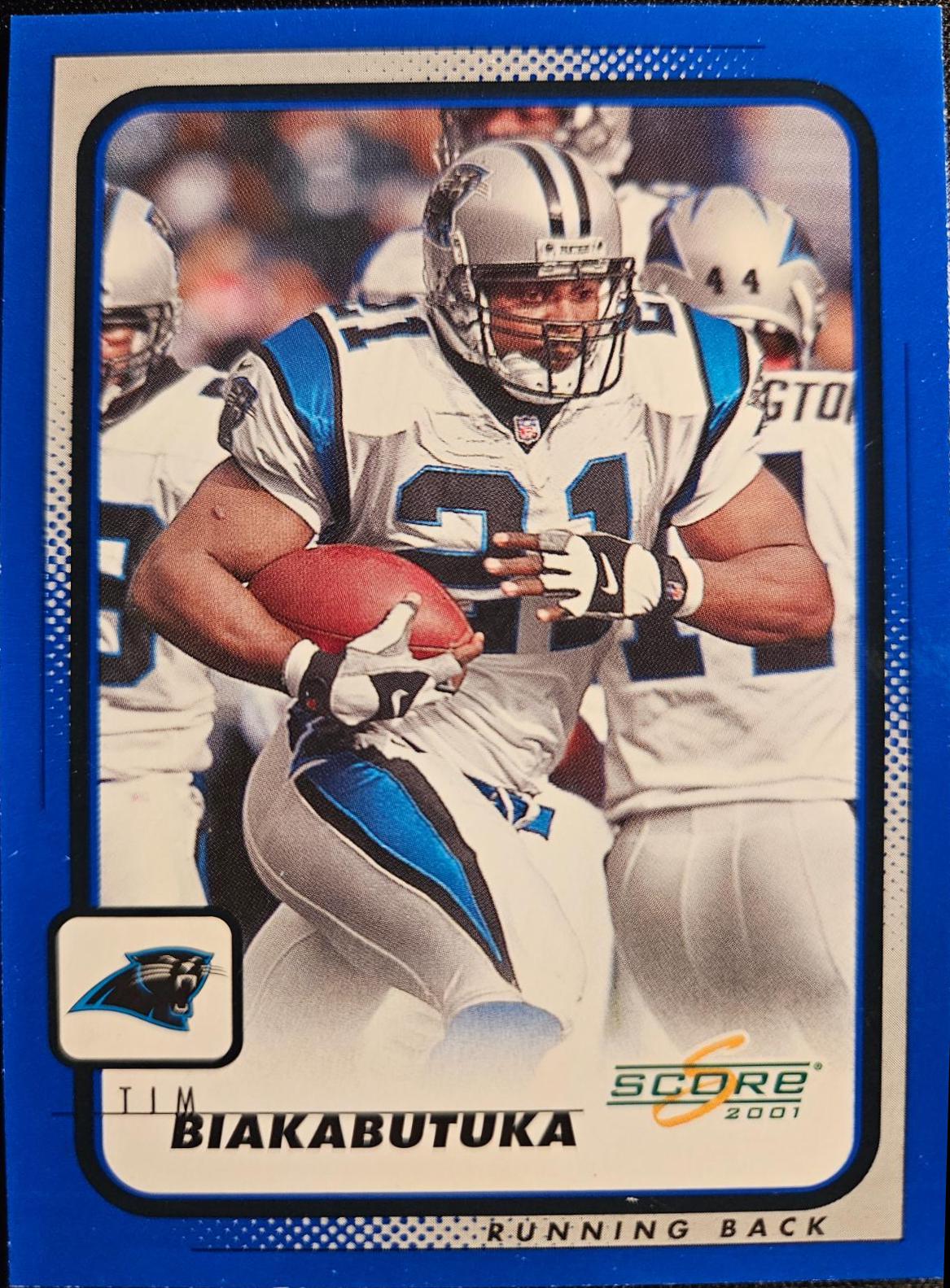 Tim Biakabutuka Football Cards 2001 Panini Score