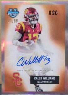 Caleb Williams #55B-CW Football Cards 2023 Bowman Chrome University 1955 Autographs