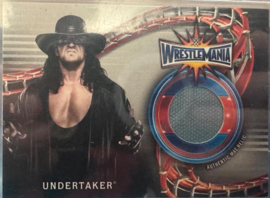The Undertaker #WM-UN Wrestling Cards 2018 Topps WWE Road To Wrestlemania 33 Mat Relics
