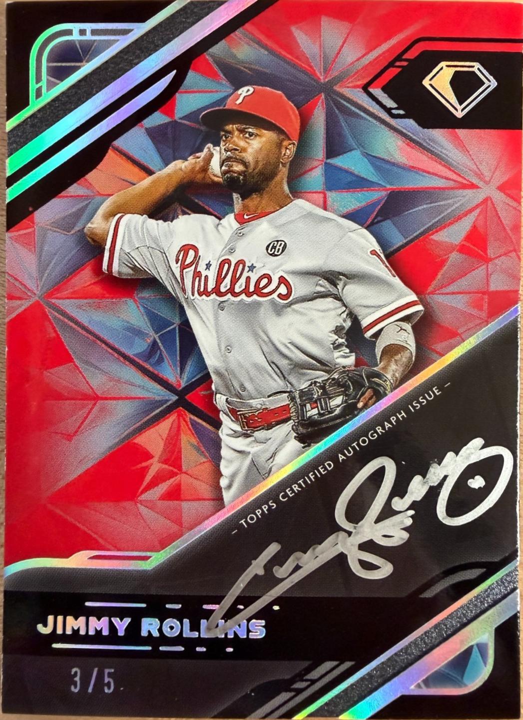 Jimmy Rollins #BPA-JR 2025 Topps Diamond Icons Black Polychromatink Autograph Baseball