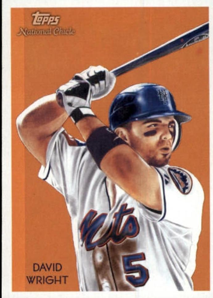 David Wright #34 Baseball Cards 2010 Topps National Chicle