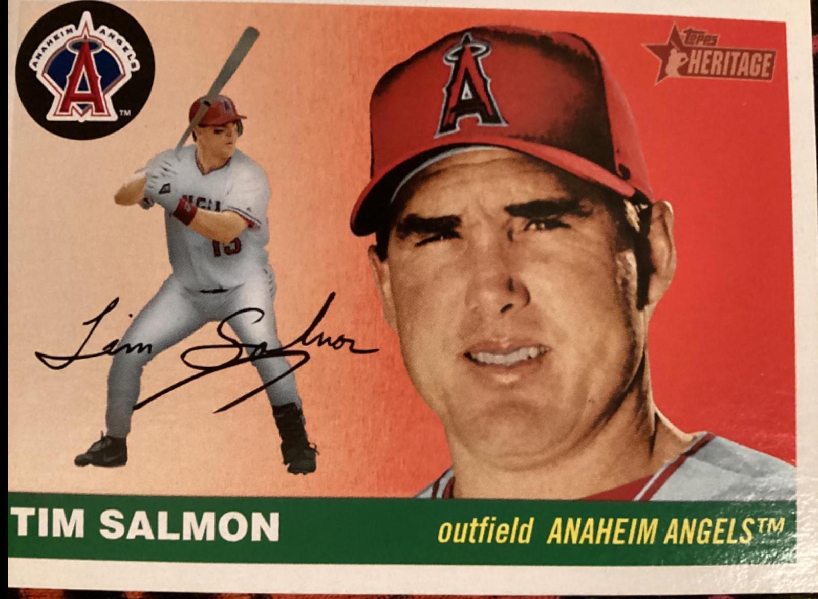 Tim Salmon #67 Baseball Cards 2004 Topps Heritage