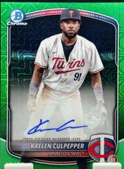 Kaelen Culpepper [Green Mega Refractor] #BMA-KC Prices | 2025