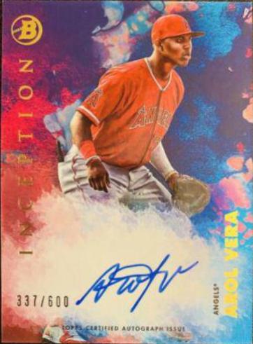 Arol Vera #PA-AVE Baseball Cards 2021 Bowman Inception Autographs