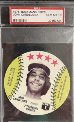 John Candelaria Baseball Cards 1976 Buckmans Discs