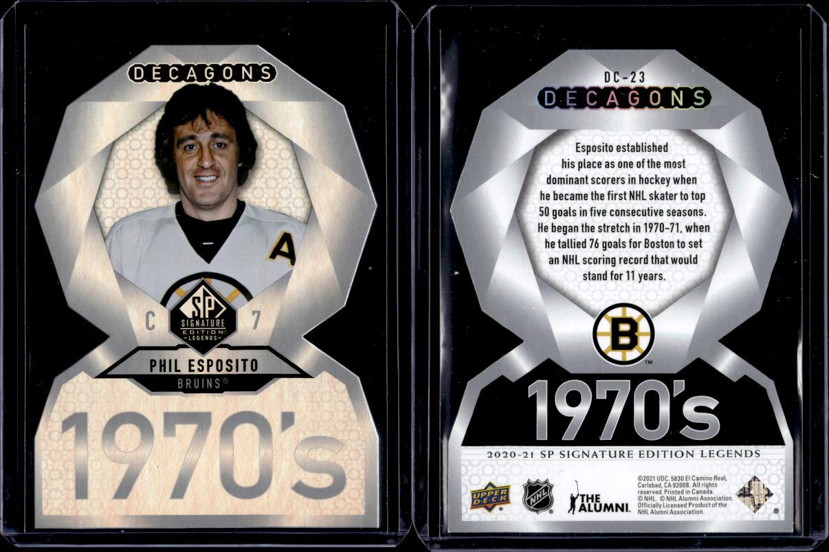 Phil Esposito #DC-23 Hockey Cards 2020 SP Signature Edition Legends Decagons