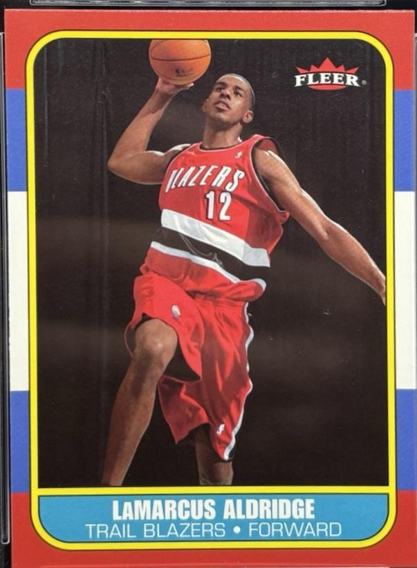 LaMarcus Aldridge #67 Basketball Cards 2006 Fleer 86-87 20th Anniversary