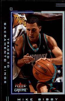 Mike Bibby #54 Basketball Cards 2001 Fleer Genuine