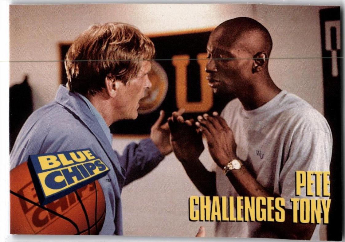 Pete Challenges Tony #38 Basketball Cards 1994 SkyBox Blue Chips
