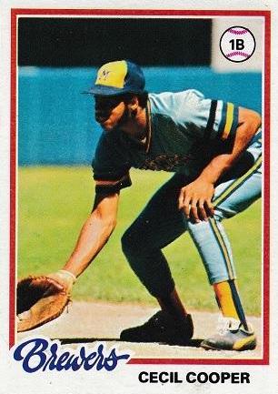 Cecil Cooper #154 Baseball Cards 1978 Topps