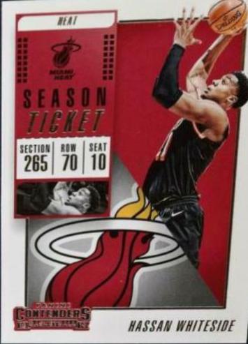 Hassan Whiteside #1 Basketball Cards 2018 Panini Contenders