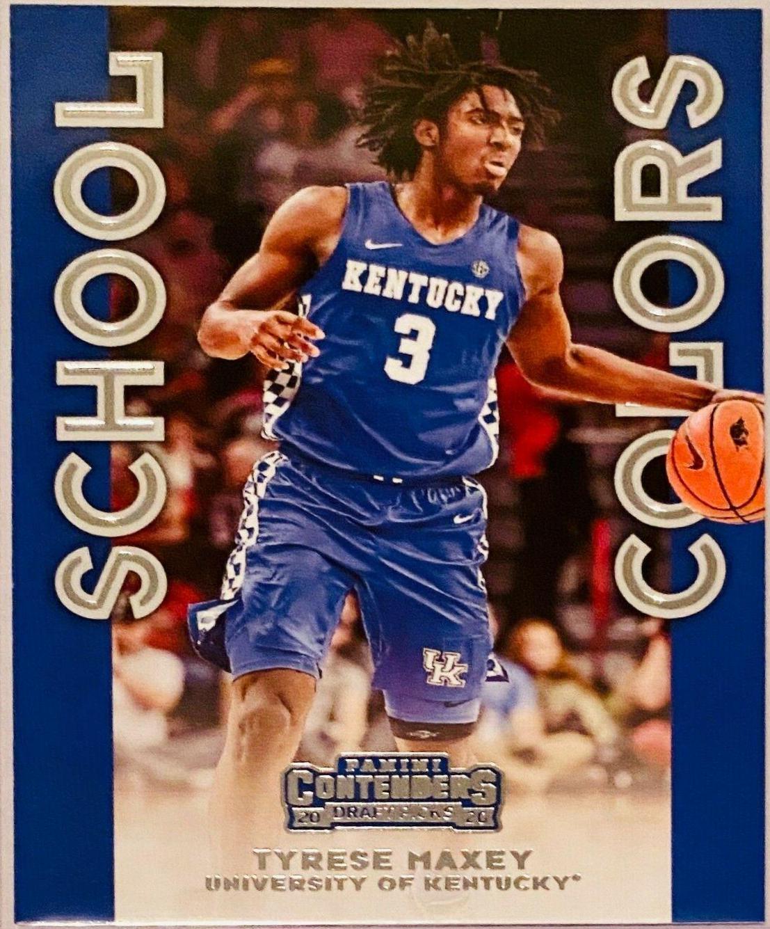 Tyrese Maxey #9 Basketball Cards 2020 Panini Contenders Draft Picks School Colors