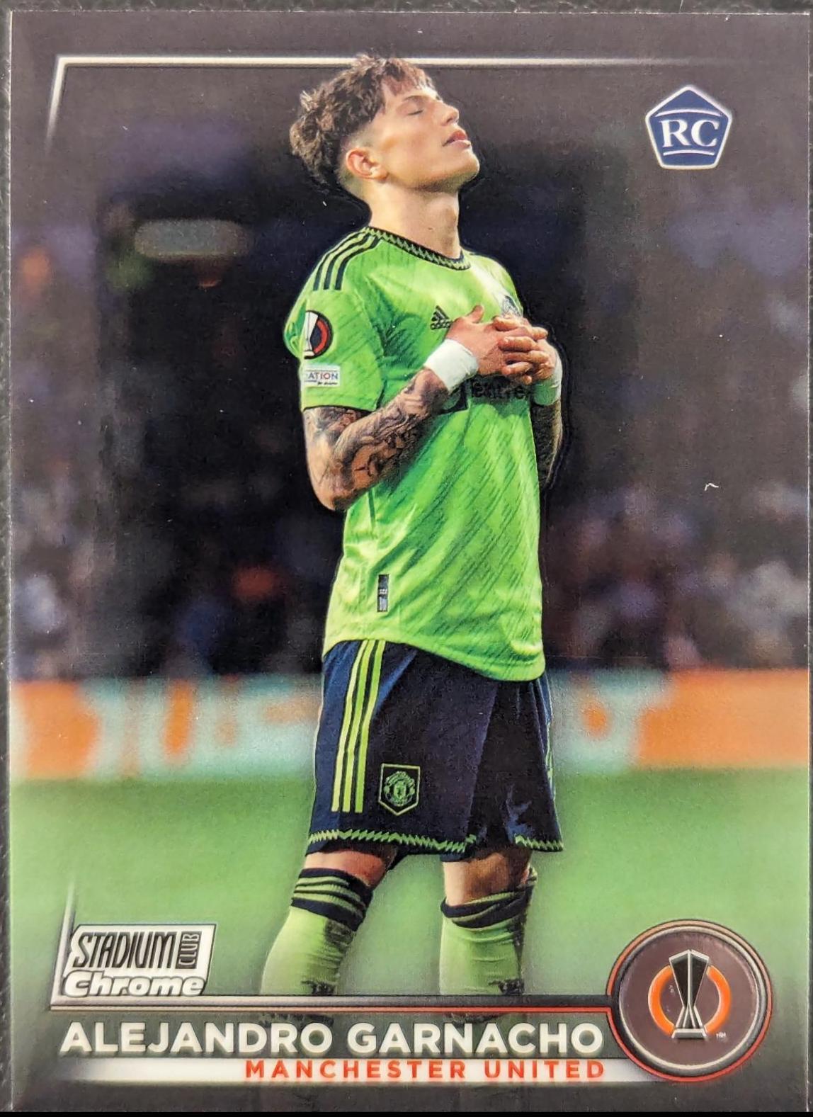 Alejandro Garnacho #49 Soccer Cards 2022 Stadium Club Chrome UEFA Competitions