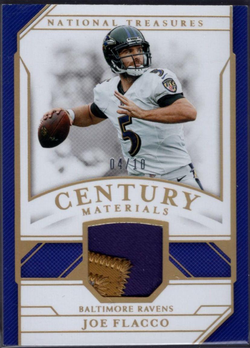 Joe Flacco Football Cards 2018 National Treasures Century Materials