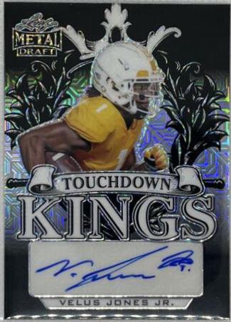 Velus Jones Jr. #BA-VJJ Football Cards 2022 Leaf Metal Draft Autographs