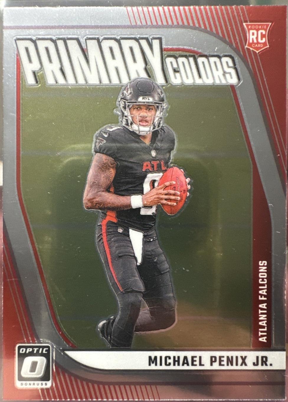 Michael Penix Jr. #17 Football Cards 2024 Panini Donruss Optic Rookie Primary Colors