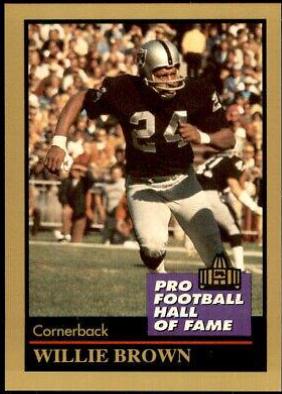 Willie Brown #20 Football Cards 1991 Enor Pro HOF