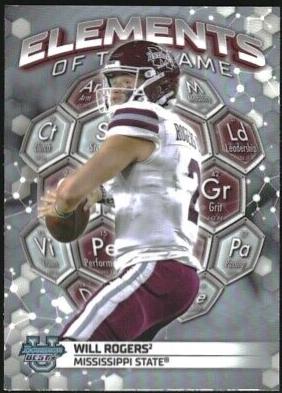 Will Rogers #ETG-17 Football Cards 2023 Bowman's Best University Elements of the Game