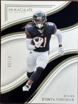 D'Onta Foreman #6 Football Cards 2023 Panini Immaculate