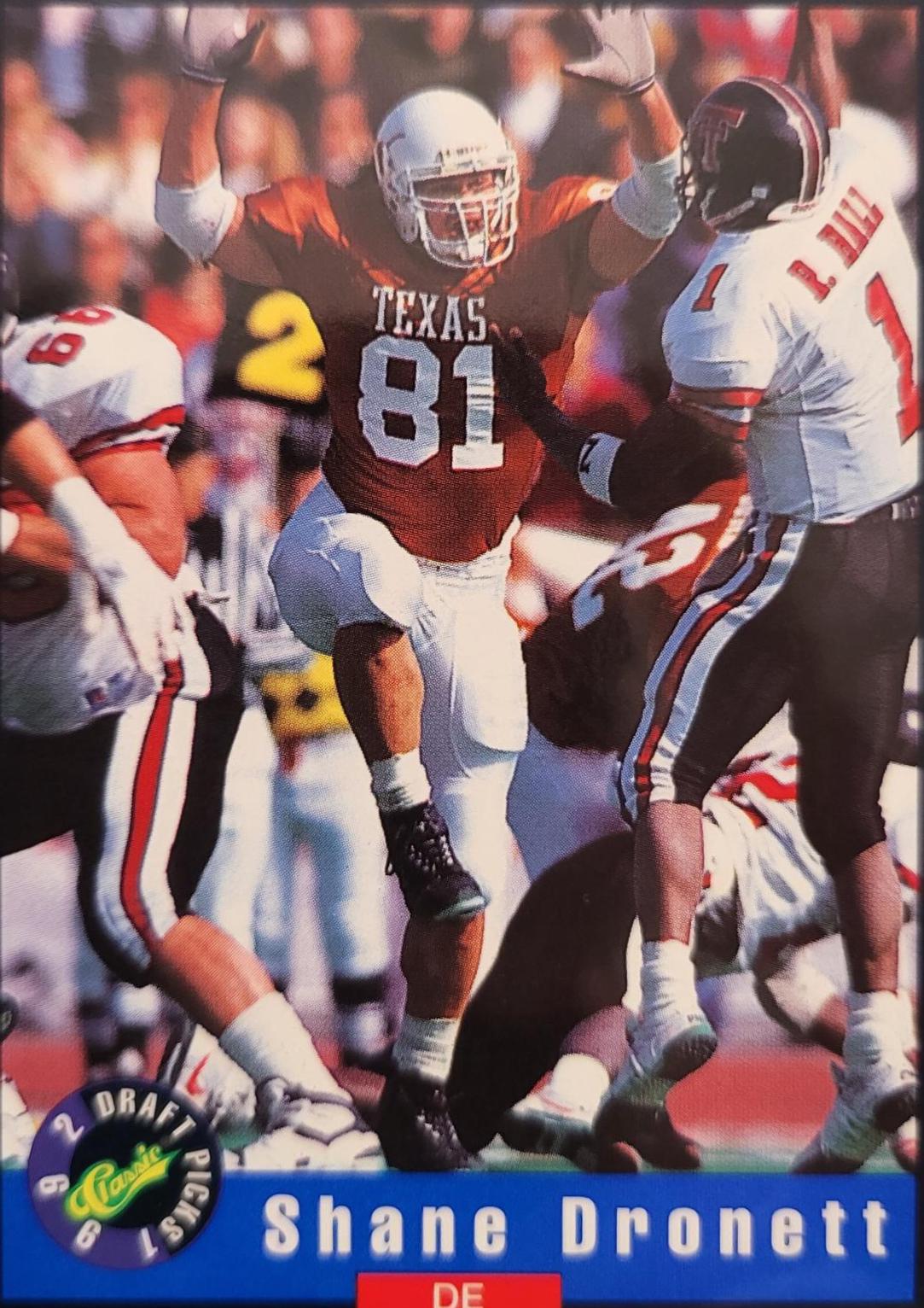 Shane Dronett #21 Football Cards 1992 Classic Draft Picks