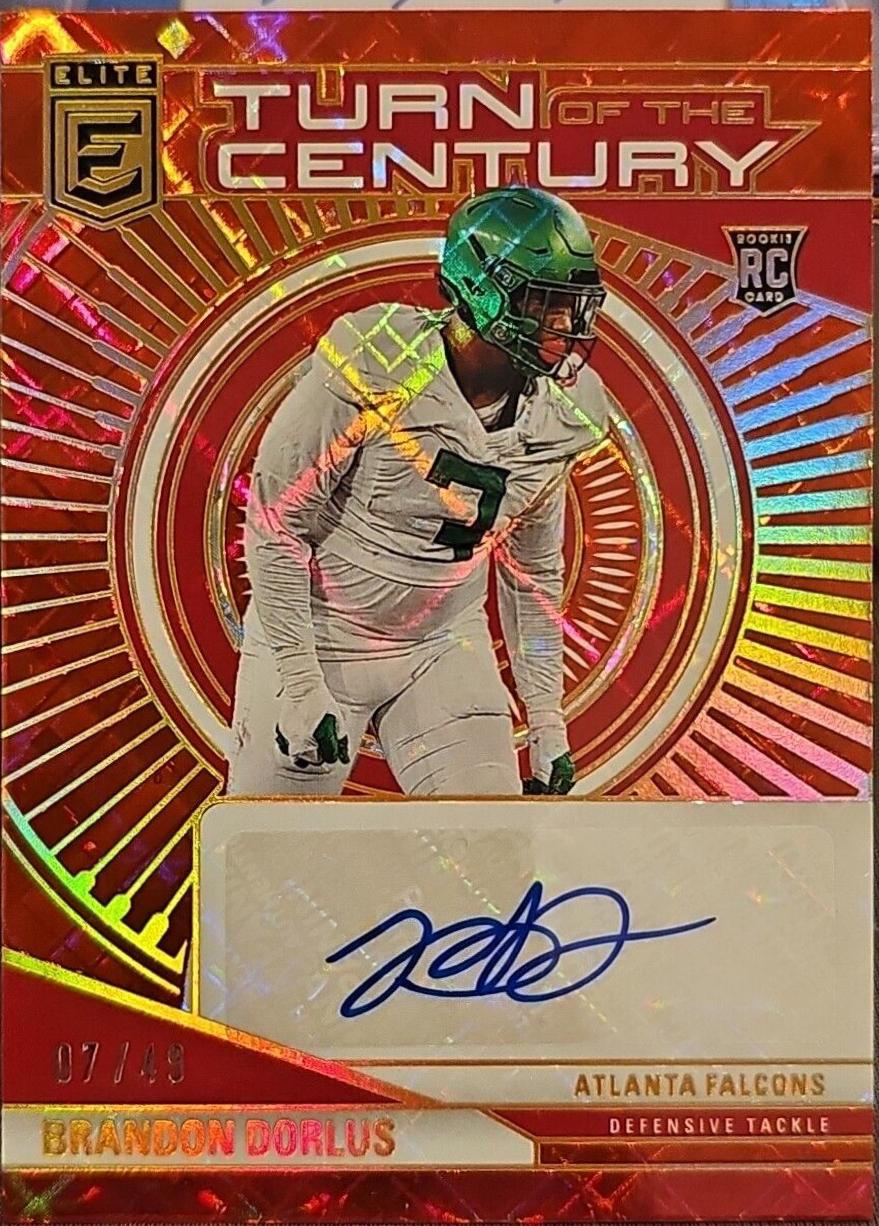 Brandon Dorlus #TCA-BDO Football Cards 2024 Panini Donruss Elite Turn of the Century Autograph