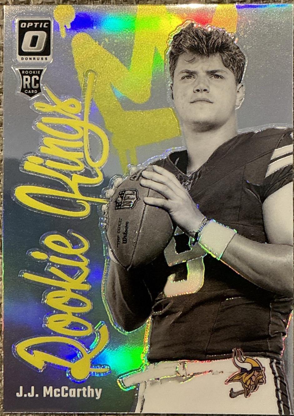 J.J. McCarthy #19 Football Cards 2024 Panini Donruss Optic Rookie Kings