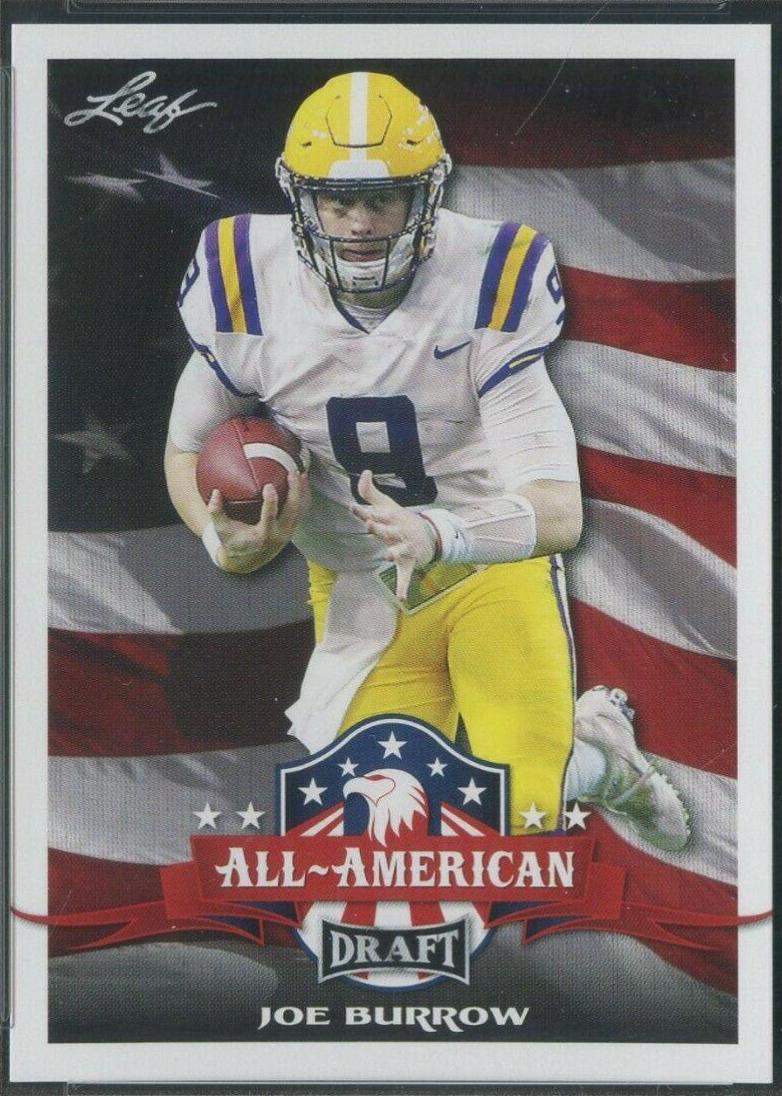 Joe Burrow #61 Football Cards 2020 Leaf Draft