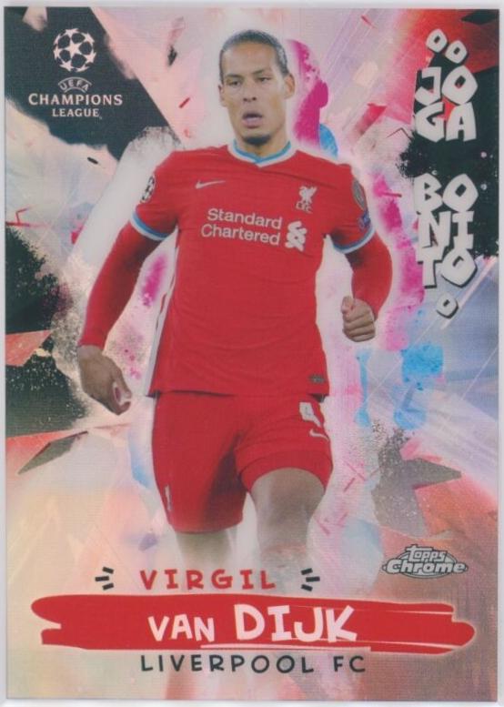 Virgil van Dijk #JB-12 Soccer Cards 2020 Topps Chrome UEFA Champions League Joga Bonito