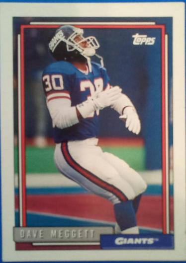 Dave Meggett #330 Cover Art
