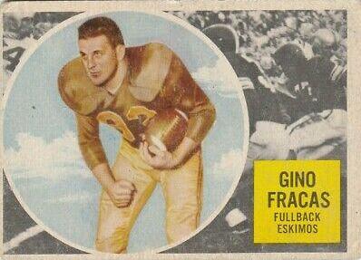 Gino Fracas #12 Football Cards 1960 Topps CFL