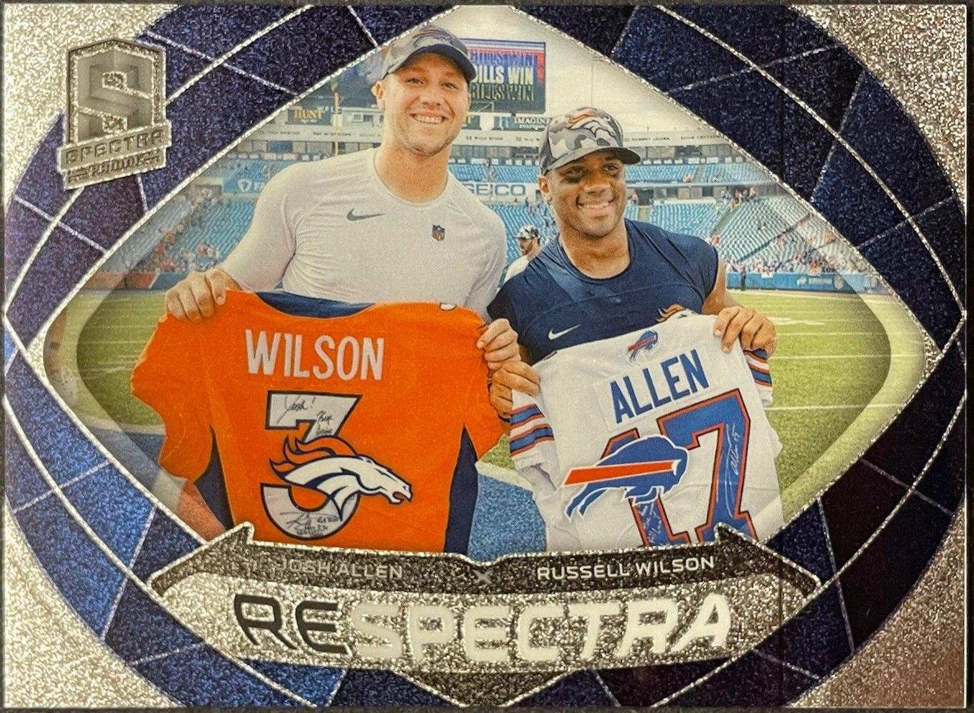 Josh Allen / Russell Wilson #16 Football Cards 2023 Panini Spectra Respectra