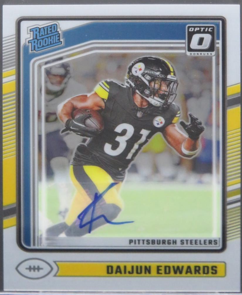 Daijun Edwards #223 Football Cards 2024 Panini Donruss Optic Rated Rookies Autographs