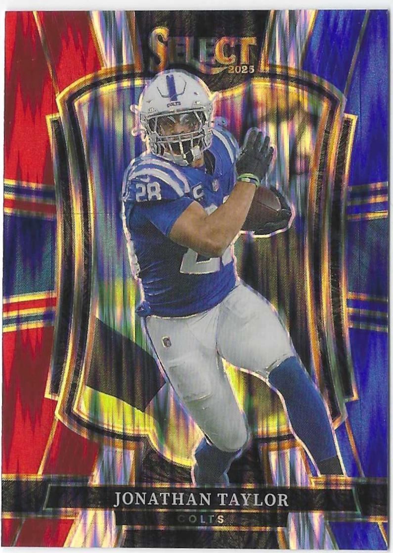 2025 Panini Select Jonathan Taylor [Red Blue Prizm Shock] #132 card
