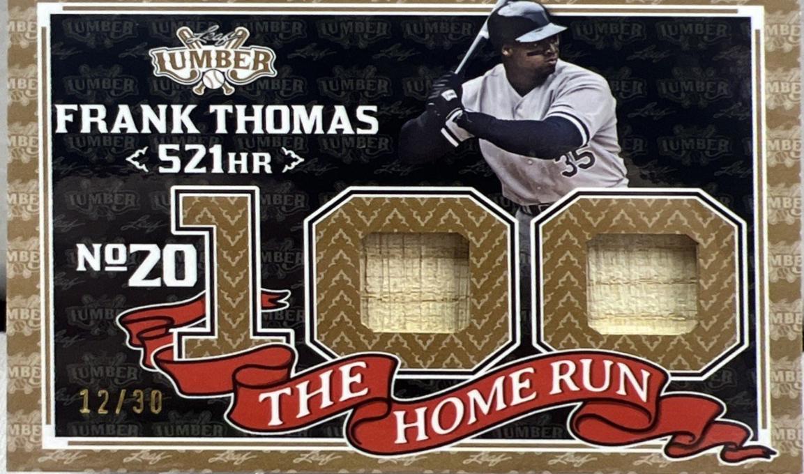Frank Thomas #THR-30 Baseball Cards 2024 Leaf Lumber The Home Run 100