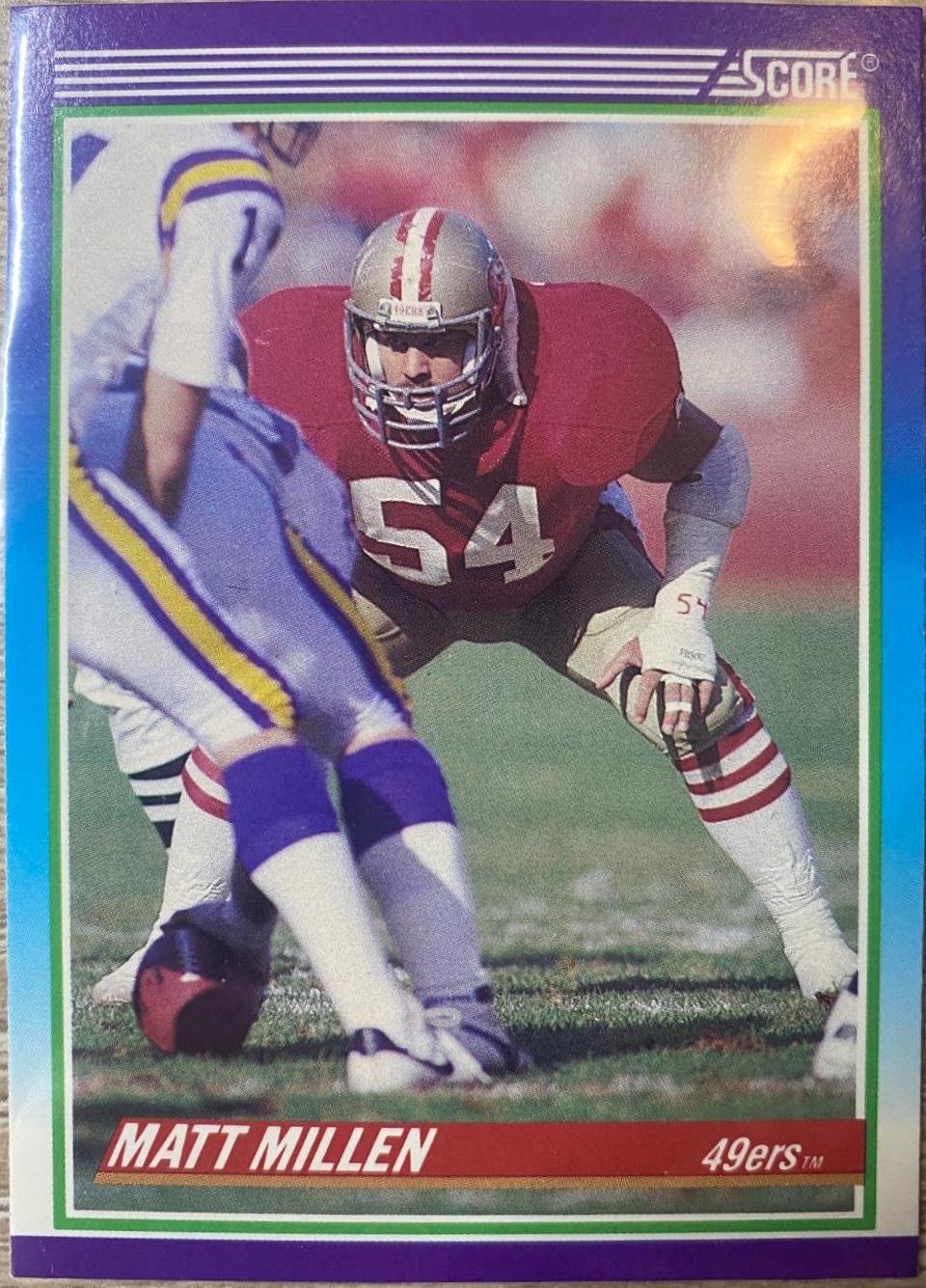 Matt Millen #514 Football Cards 1990 Panini Score