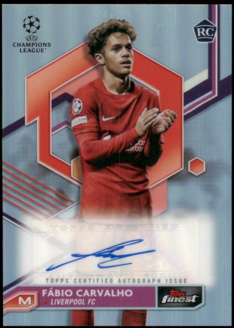 Fabio Carvalho #A-FC Soccer Cards 2022 Topps Finest UEFA Club Competitions Autographs