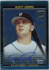 Scott Moore [Auto. Refractor] #166 Baseball Cards 2002 Bowman Chrome Draft Picks Prices