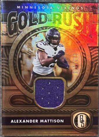 Alexander Mattison #GR-AMA Football Cards 2022 Panini Gold Standard Rush