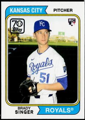 Brady Singer #70YT-24 Baseball Cards 2021 Topps 70 Years of Baseball