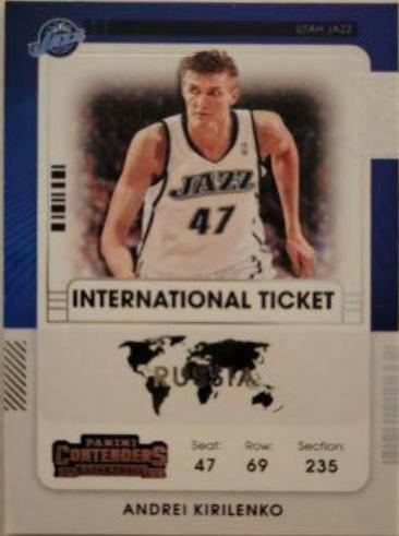 Andrei Kirilenko #8 Basketball Cards 2021 Panini Contenders International Ticket