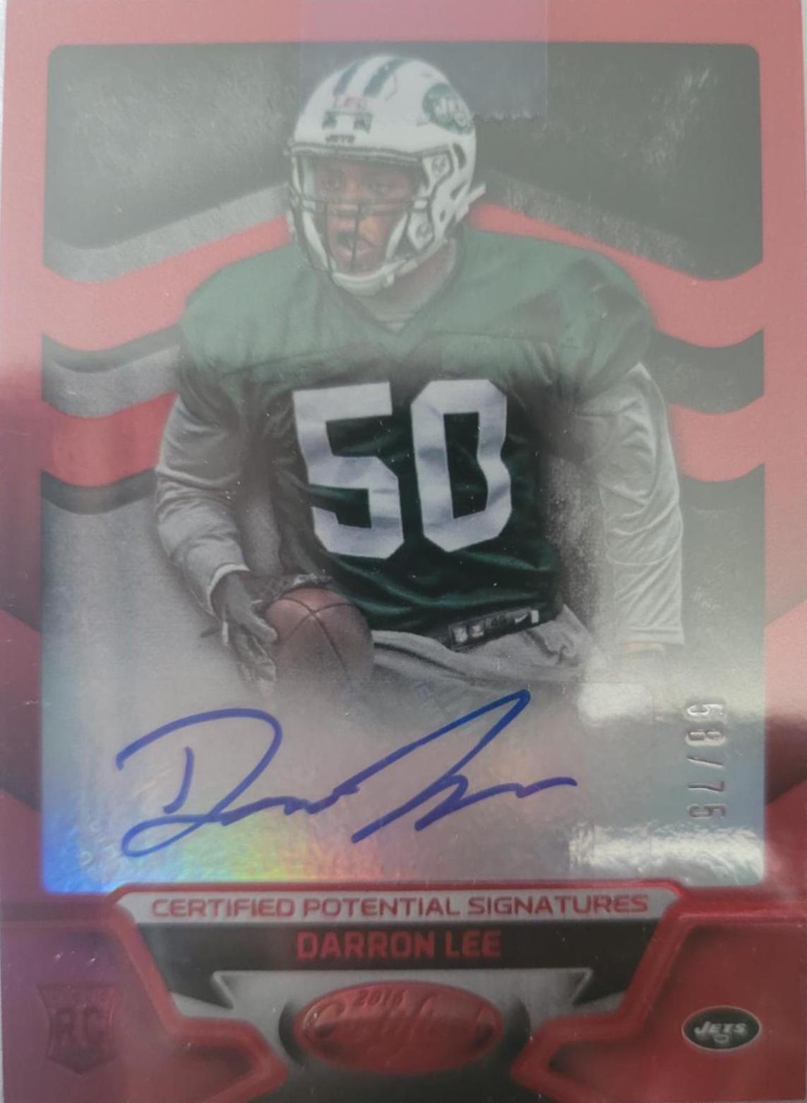 Darron Lee #CPS-DL Football Cards 2016 Panini Certified Mirror Signatures
