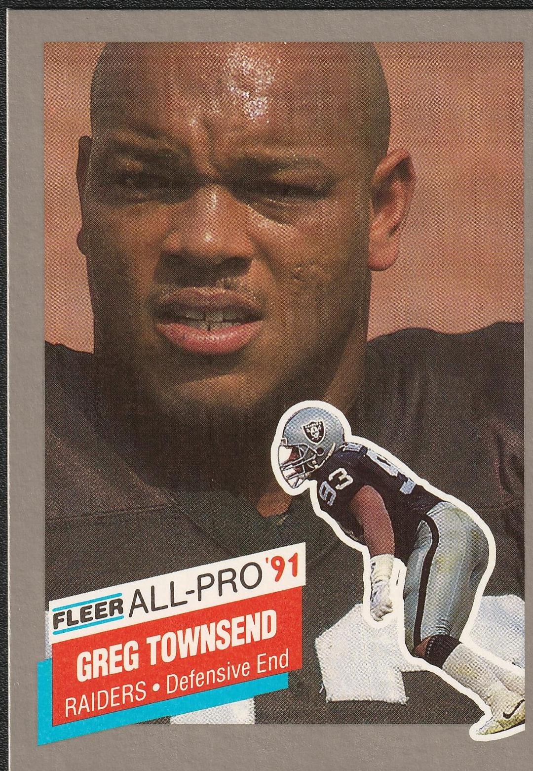 Greg Townsend #6 1991 Fleer All Pro Football