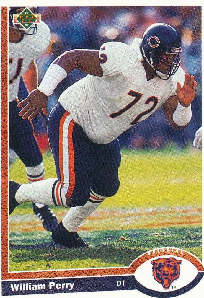 William Perry #45 Football Cards 1991 Upper Deck