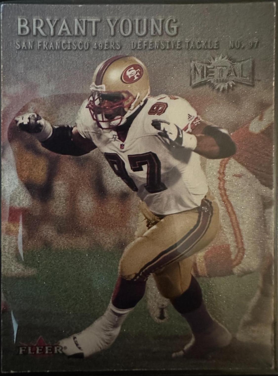 Bryant Young #14 Football Cards 2000 Metal