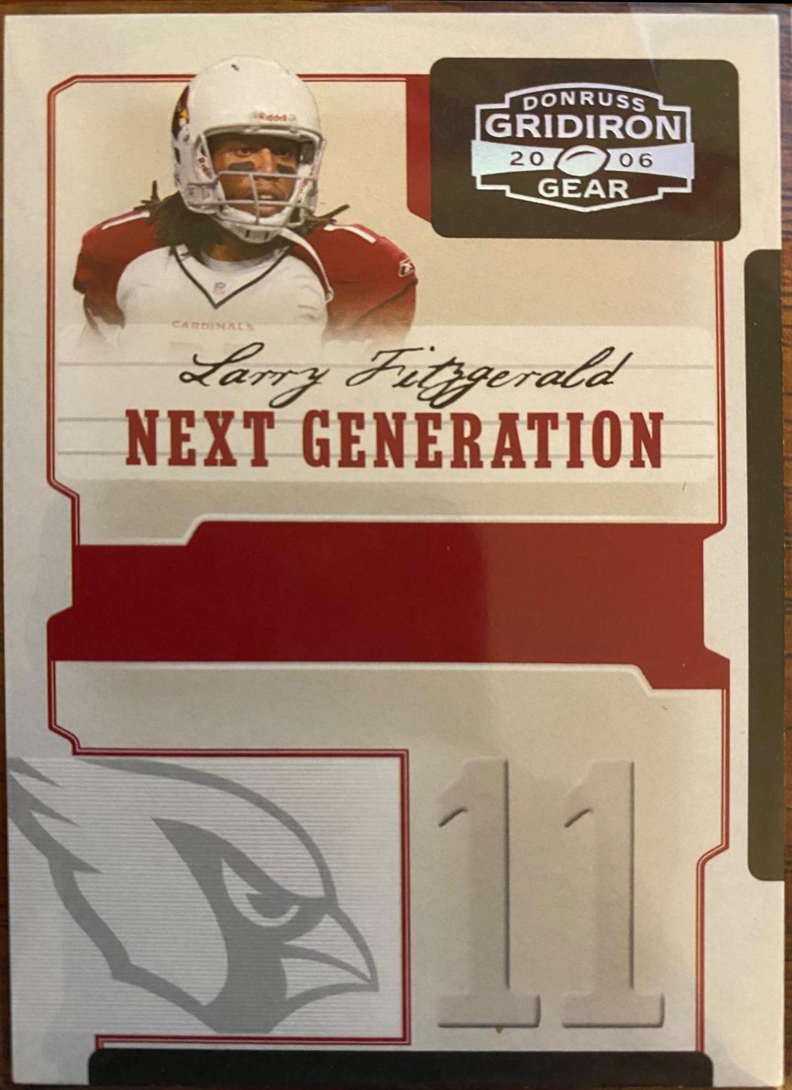 Larry Fitzgerald #NG-17 Football Cards 2006 Panini Donruss Gridiron Gear Next Generation