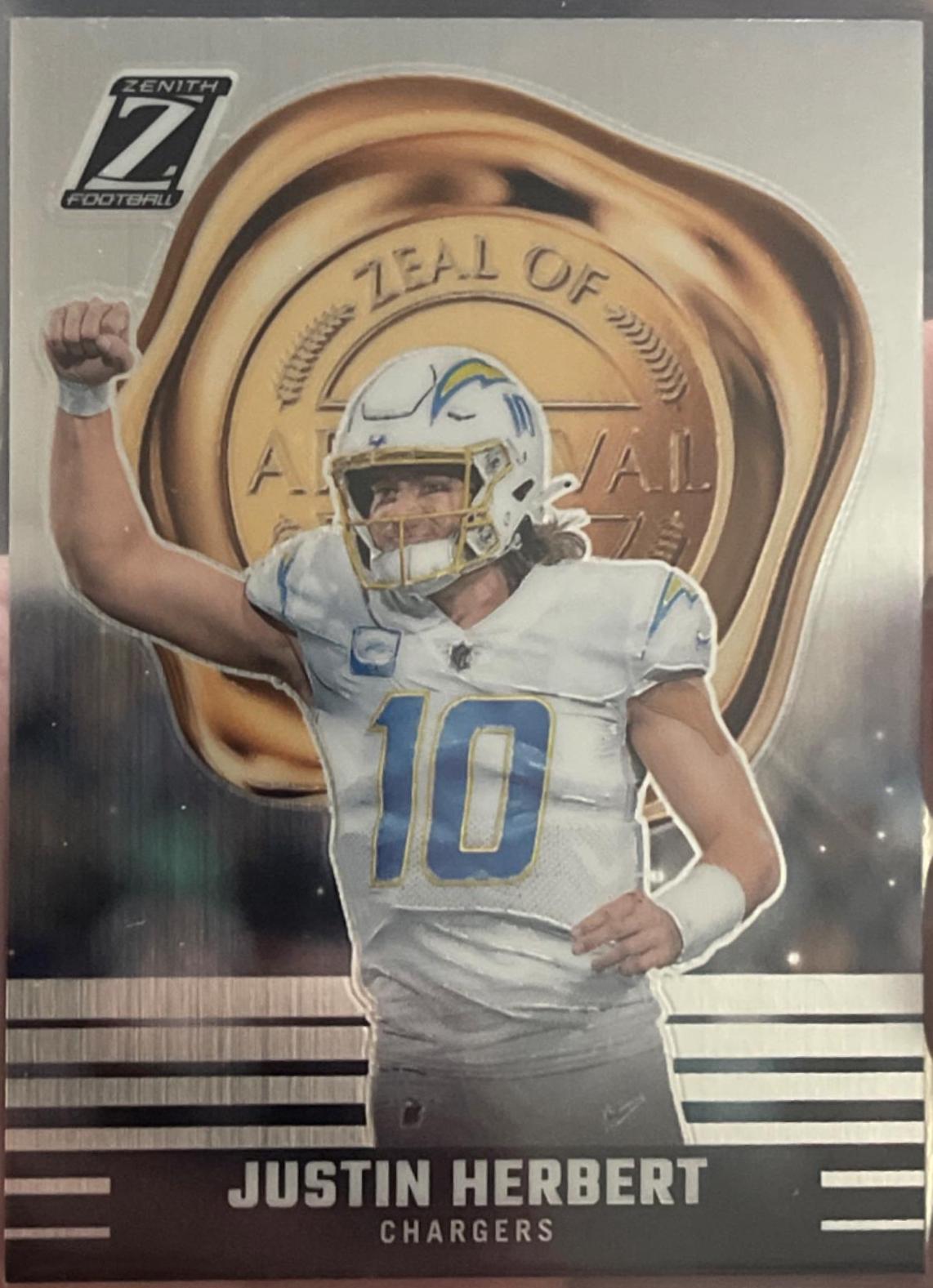 Justin Herbert #7 Football Cards 2023 Panini Zenith Zeal of Approval